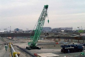 NEW IHI Crawler Crane assembled on site in Japan and ready to start work